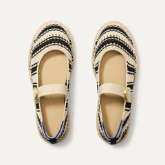 The Espadrille Mary Jane - Compass Stripe